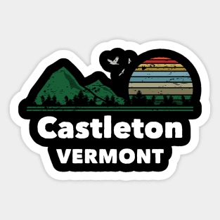 Mountain Sunset Flying Birds Outdoor Castleton Vermont Sticker